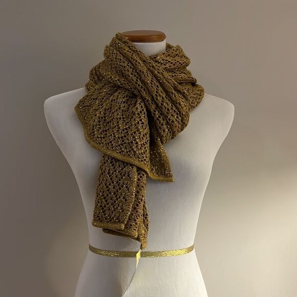 Etcetera Gold - Silk/Cotton Blend Scarf - Picture 1 of 4